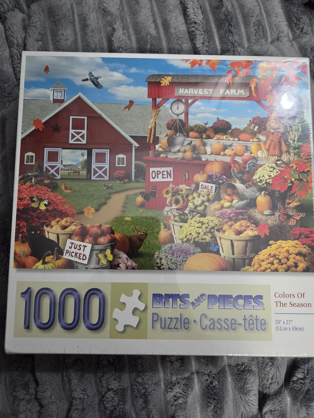 Bits and Pieces 1000-Piece Colors Of The Season Puzzle - Red, Green, Orange